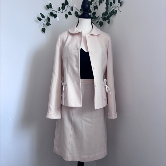 Elegant Cream Pencil Skirt Suit Set with Blazer size US6-8 - Picture 7 of 10